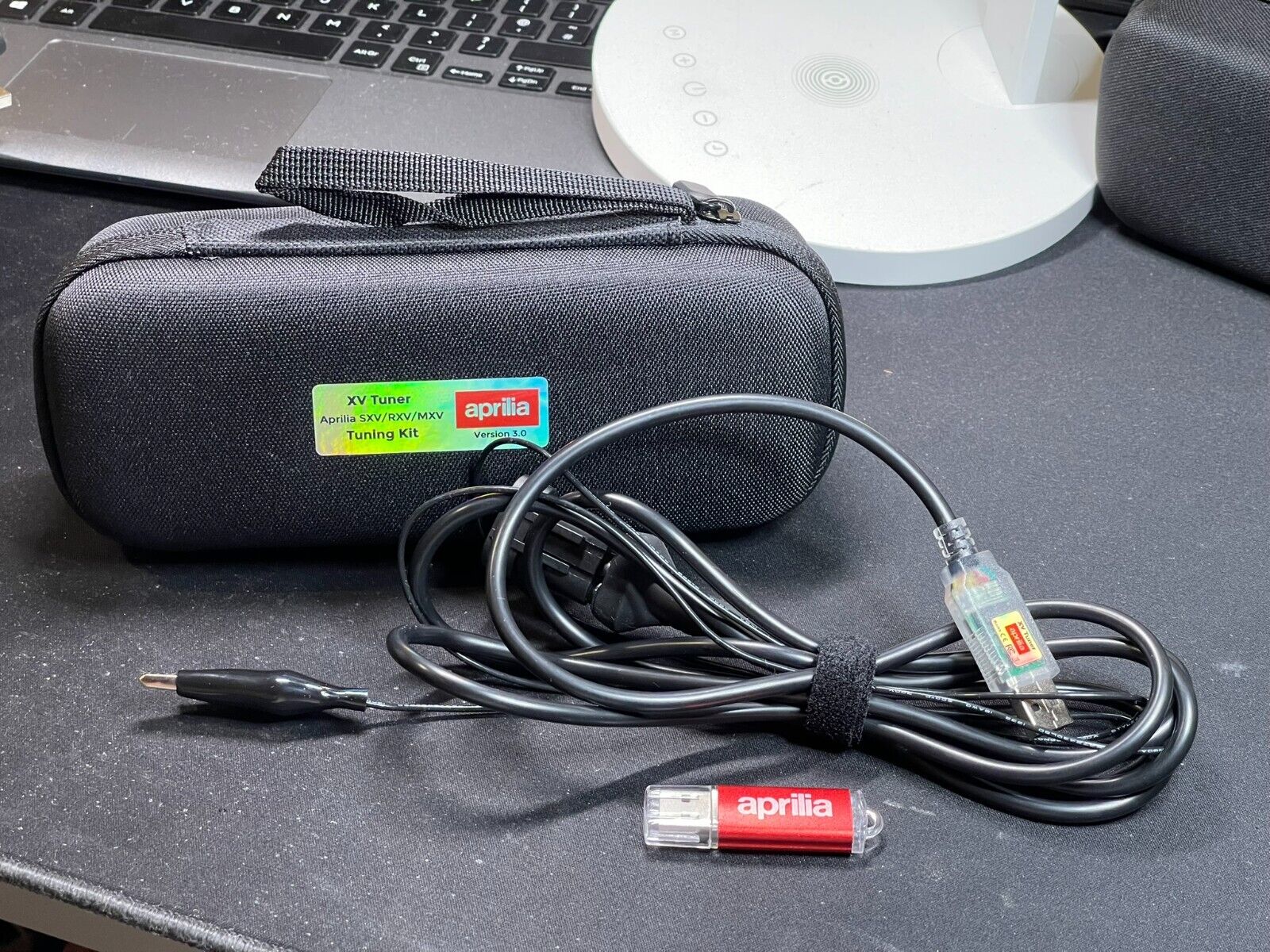 XV Tuner V2 Cable Kit — USB ECU interface cable for Aprilia SXV RXV MXV